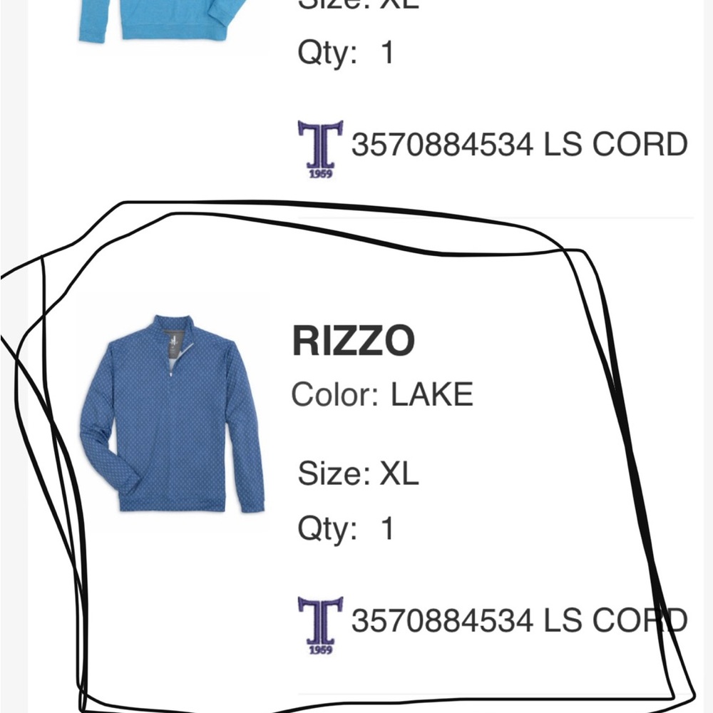 Johnnie-O 1/4 Zip Pullover (Blue)